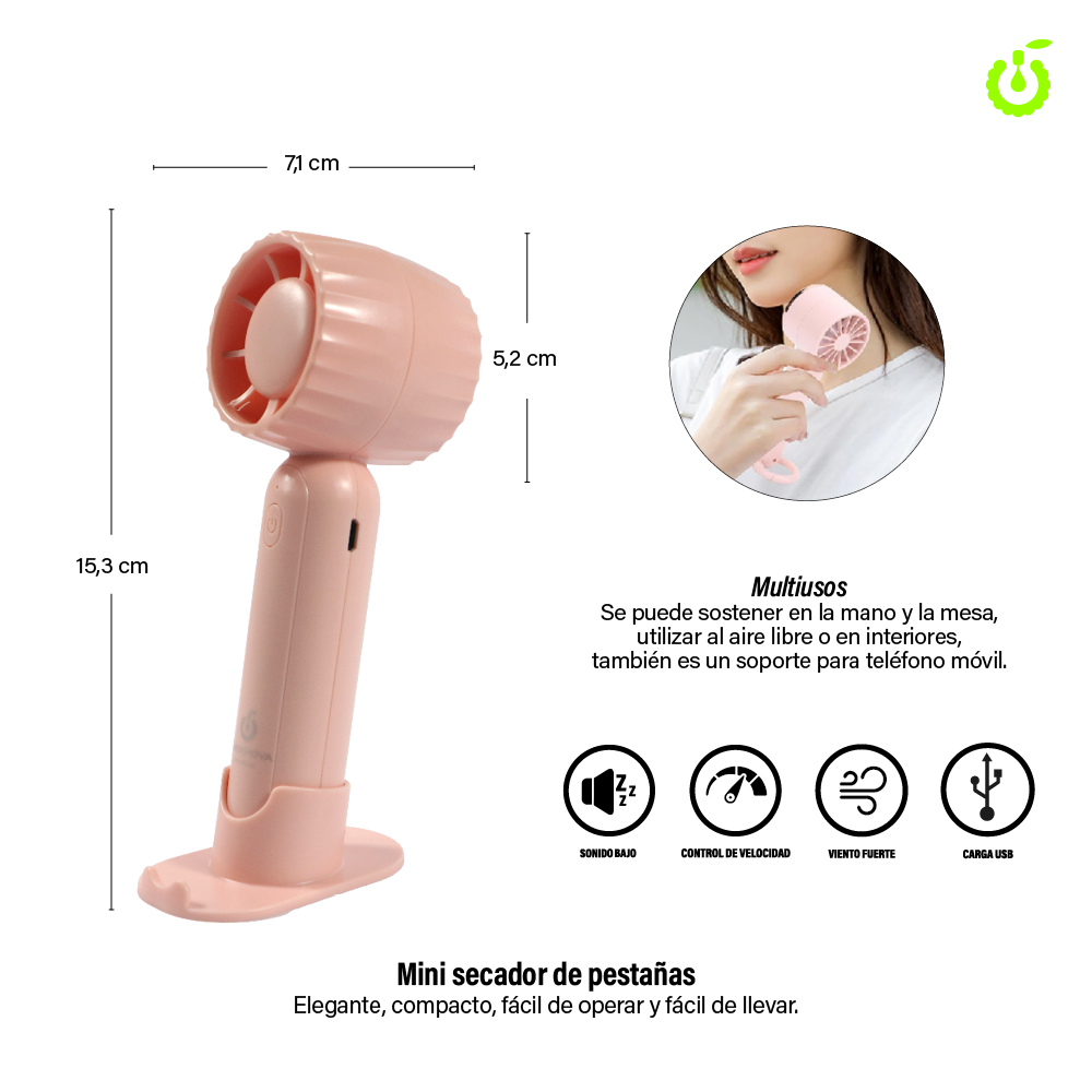 VENTILADOR PARA PESTAÑAS CHERIMOYA 5W