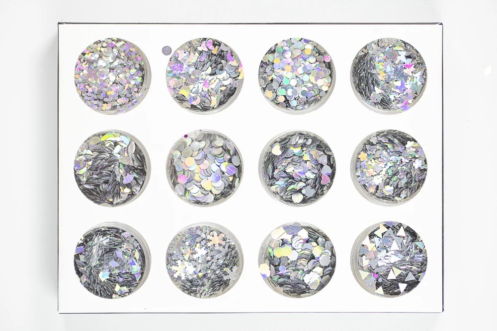 GLITTER PARIS NIGHT (MIX DE FORMAS) X12