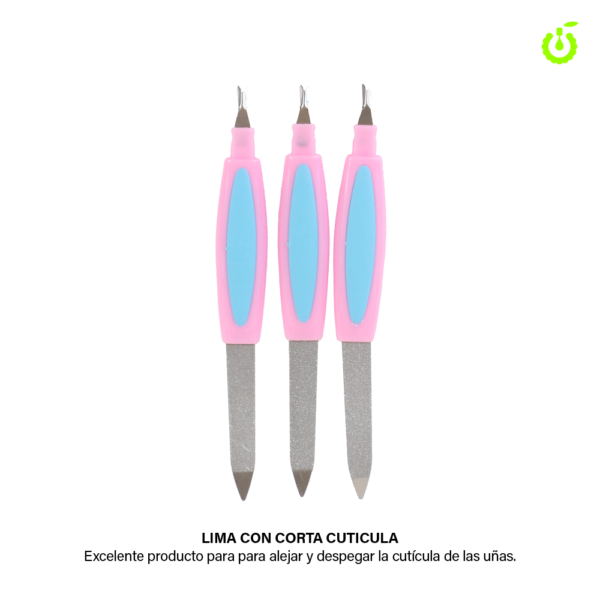 LIMA METALICA CON CORTA CUTICULA (PACK X3)