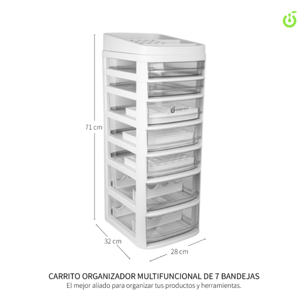 ORGANIZADOR AUXILIAR CON RUEDAS (CHERIMOYA)