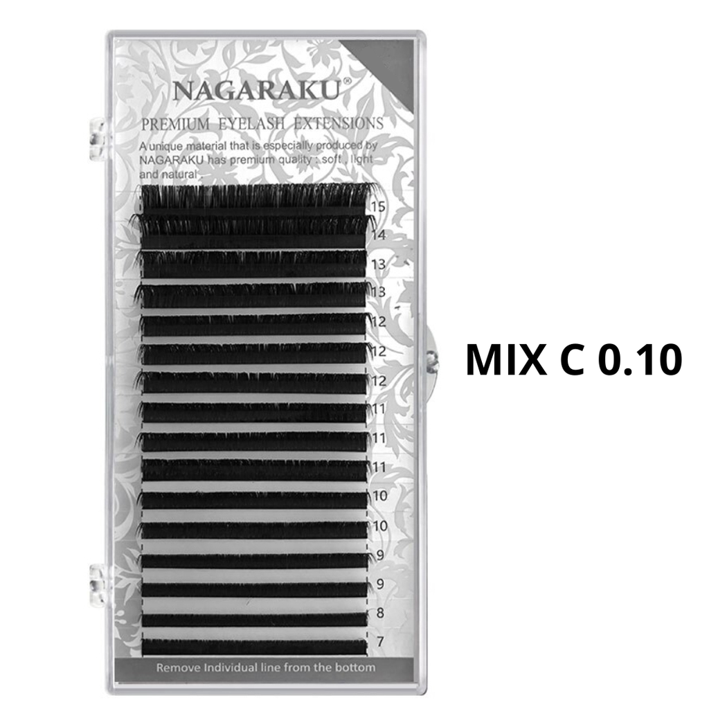 PESTAÑAS NAGARAKU (MIX C 0.10 7MM→15MM)