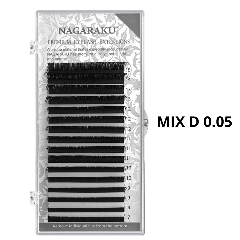 PESTAÑAS NAGARAKU (MIX D 0.05 7MM→15MM)