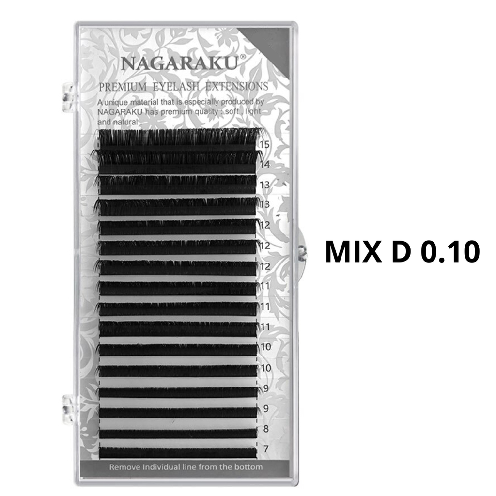 PESTAÑAS NAGARAKU (MIX D 0.10 7MM→15MM)