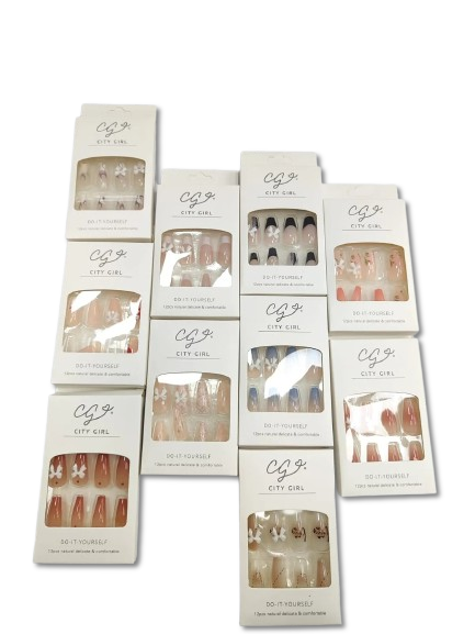 UÑAS POSTIZAS CITY GIRL 12PCS