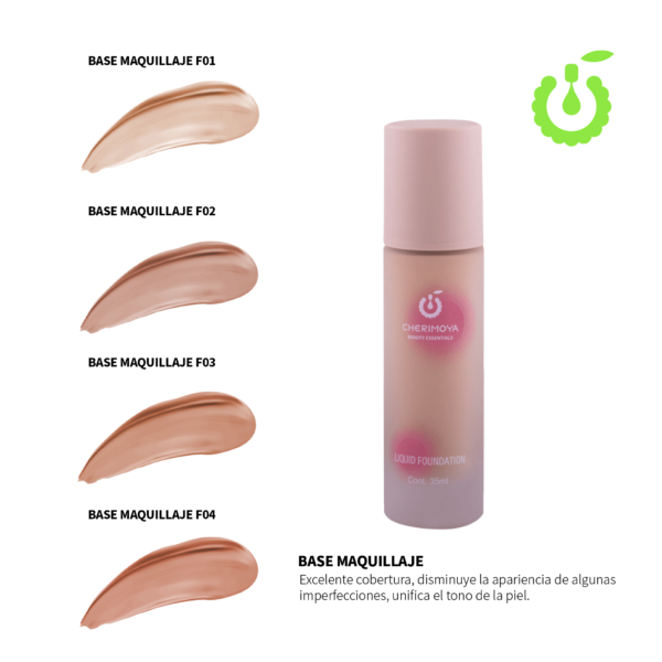 BASE DE MAQUILLAJE FLUIDA CHERIMOYA