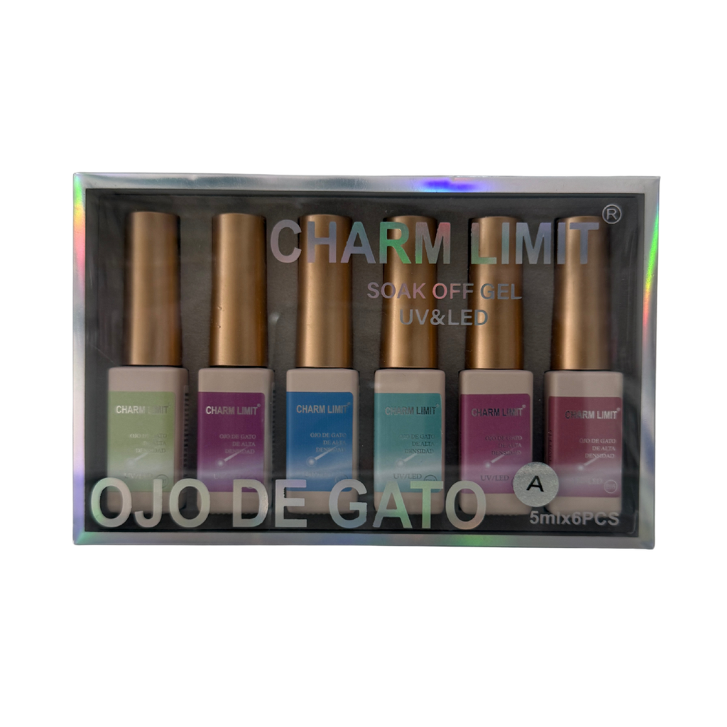 SET ESMALTE OJO DE GATO CHARM LIMIT X6