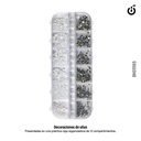 CAJA DE STRASS Y MEDIA PERLA (CHERIMOYA) 