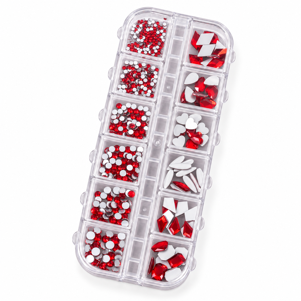CAJA DE APLIQUES STRASS NAEZ (MIX FORMAS)