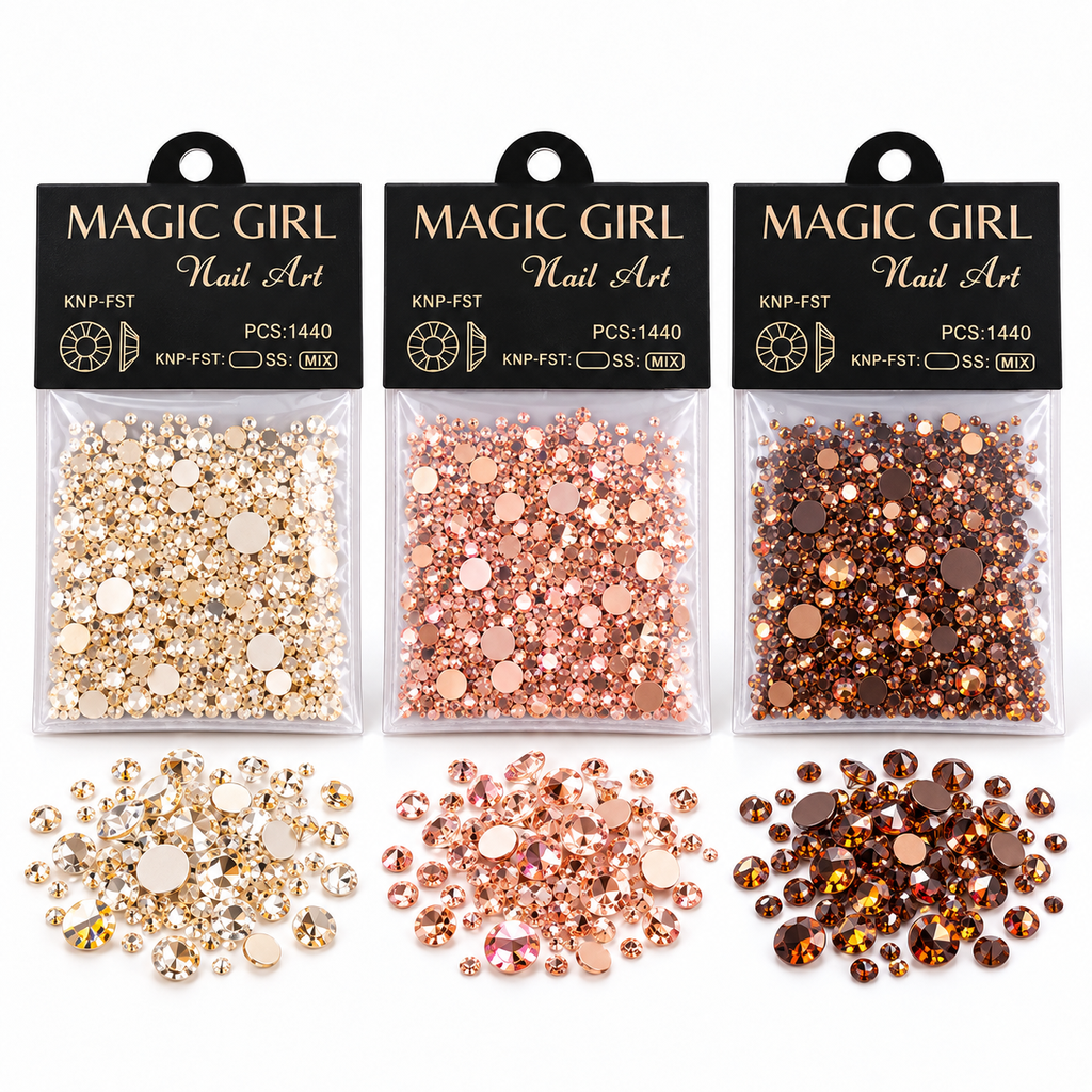 SOBRE DE APLIQUES STRASS DORADOS