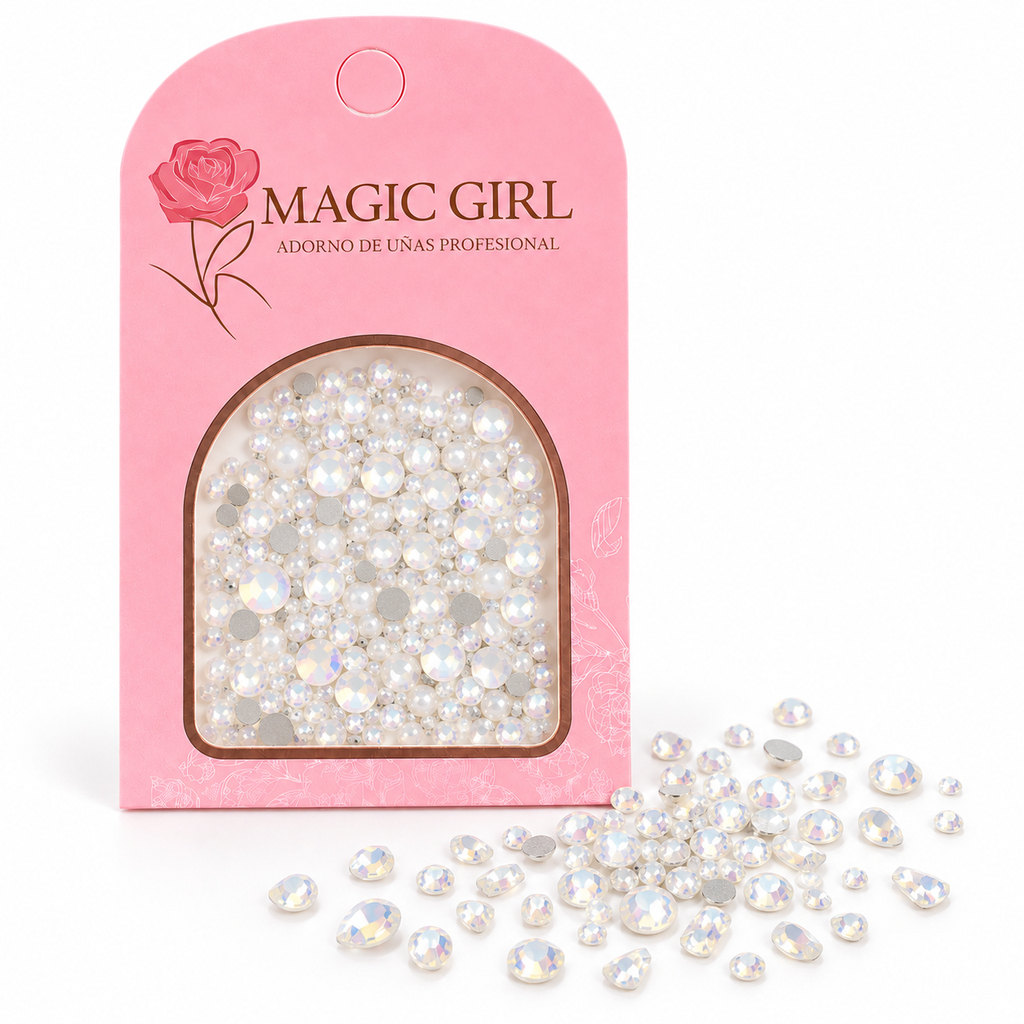 SOBRE DE APLIQUES STRASS BLANCO