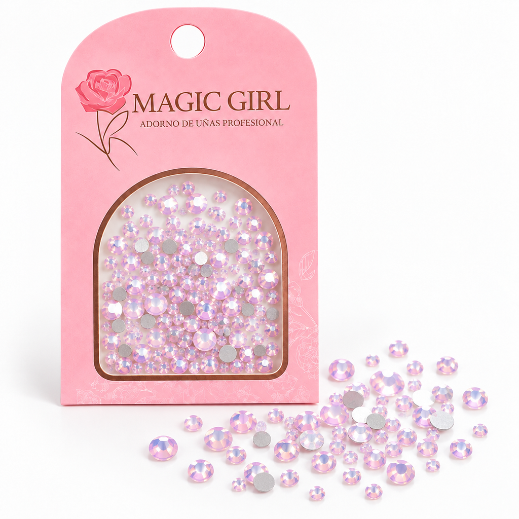 SOBRE DE APLIQUES STRASS ROSA