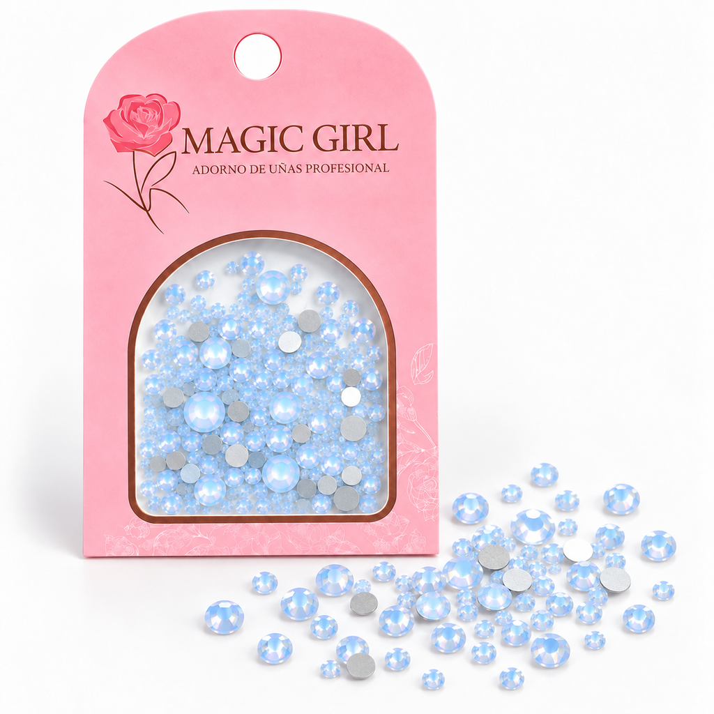 SOBRE DE APLIQUES STRASS CELESTE