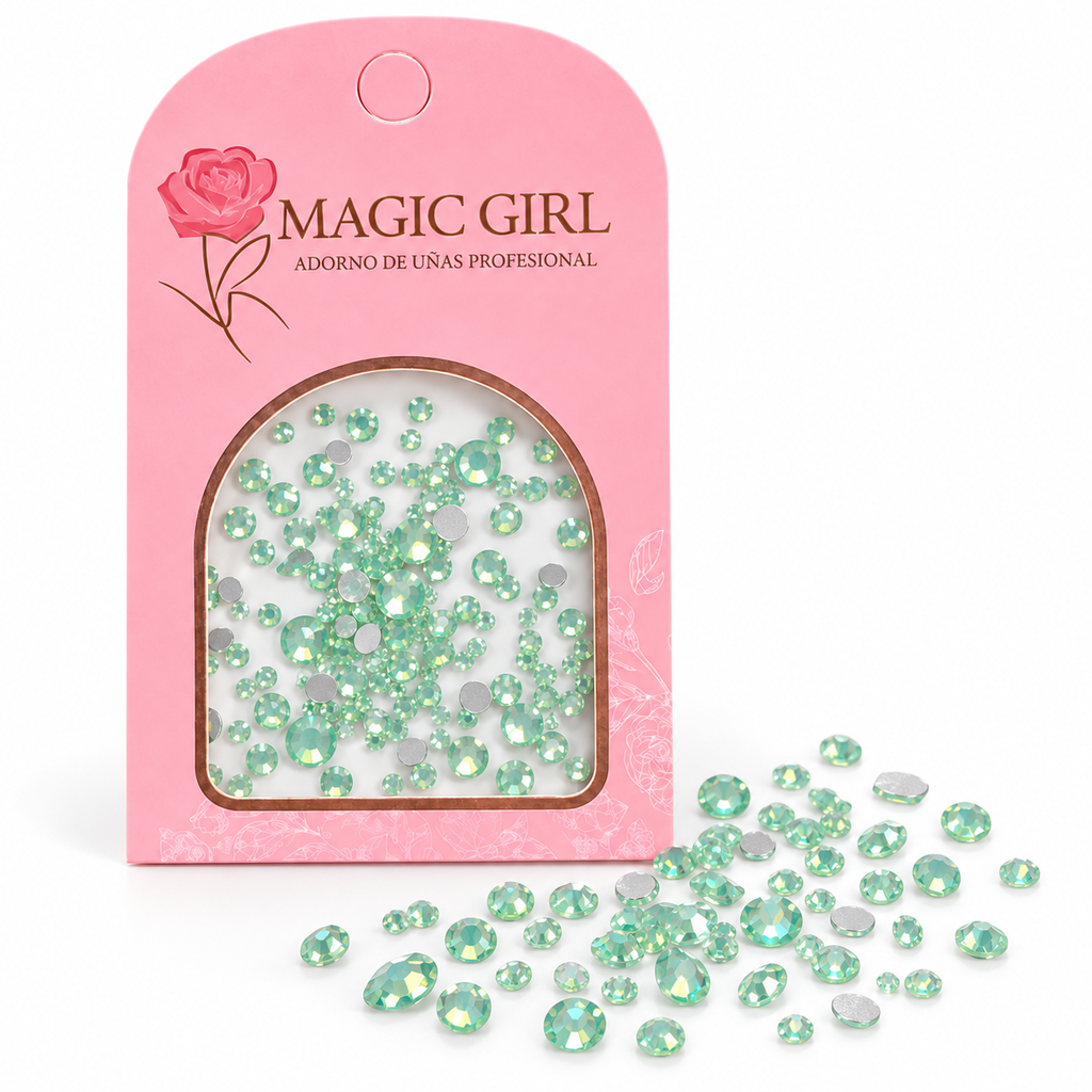 SOBRE DE APLIQUES STRASS VERDE