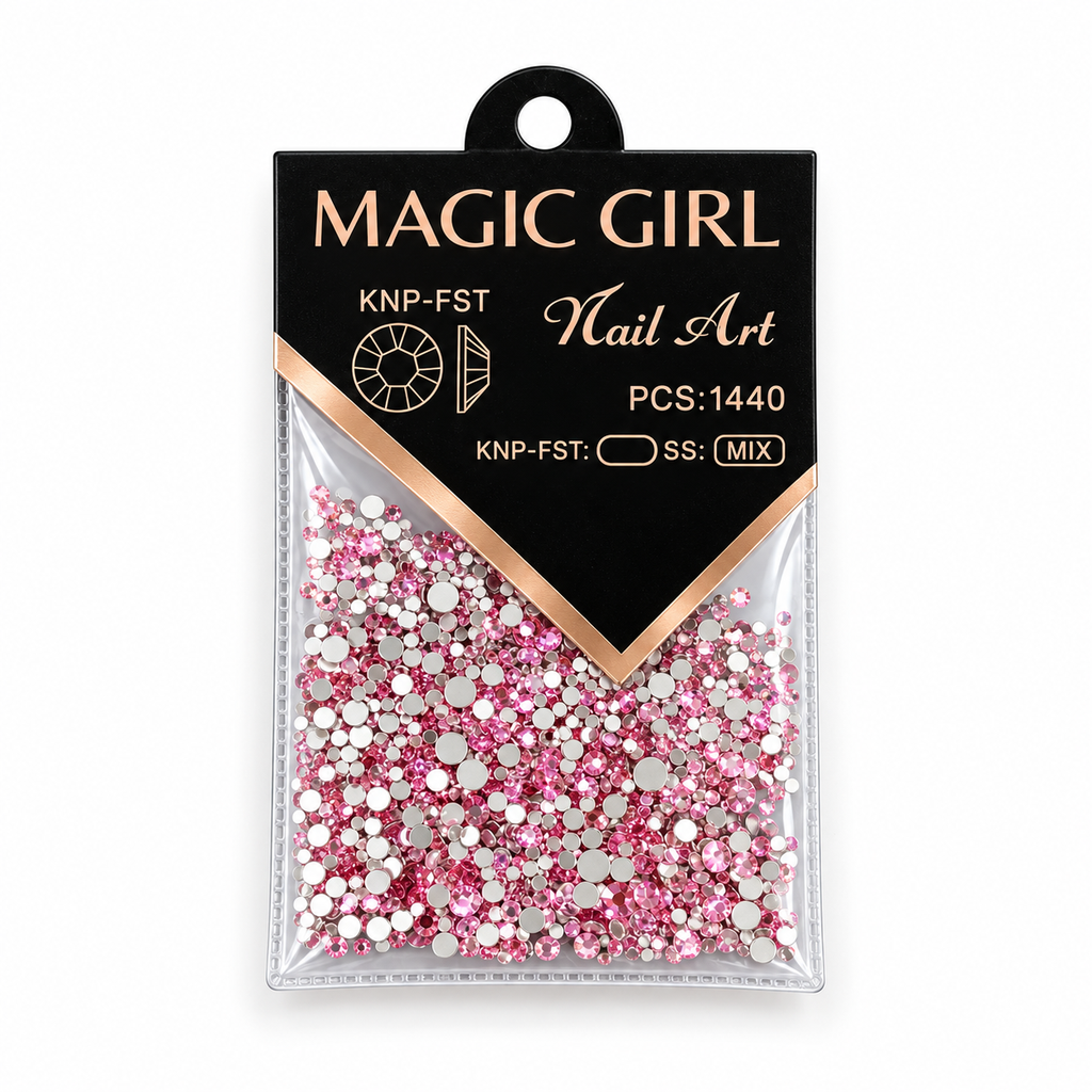 SOBRE DE APLIQUES STRASS ROSA