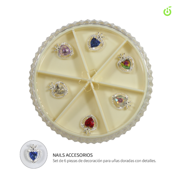 APLIQUES CHERIMOYA (CORAZON CON CORONA) 6PCS