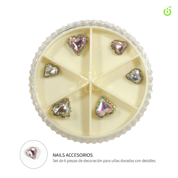 APLIQUES CHERIMOYA (CORAZON) 6PCS