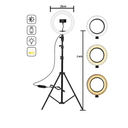 ARO DE LUZ LED CON TRIPODE