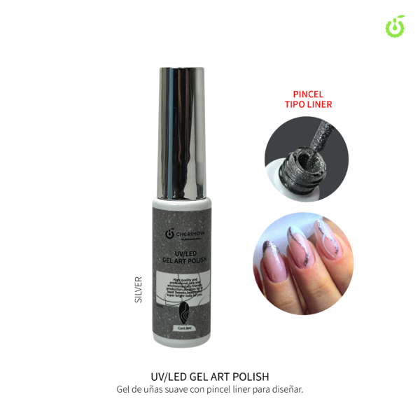 ART GEL LINNER CHERIMOYA (PLATEADO BRILLANTE) 8ML