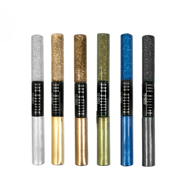 DELINEADOR DOBLE CON GLITTER PINK