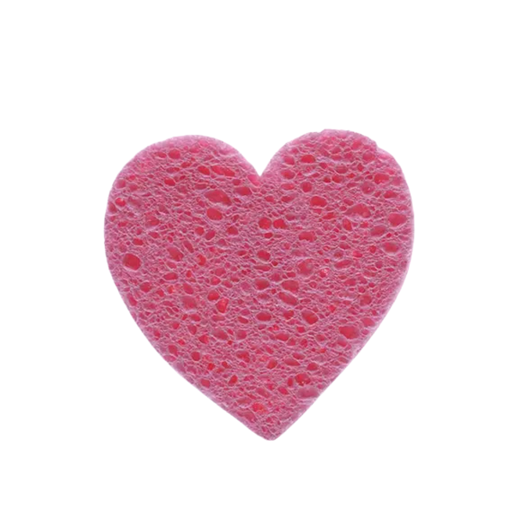 [YM-106] ESPONJA DE LIMPIEZA X1U CORAZÓN