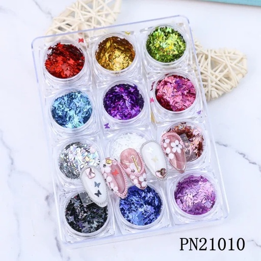 [PN21010] GLITTER PARIS NIGHT (MARIPOSA) X12