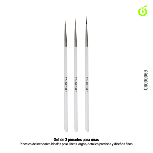 [CR000069] PINCEL LINER COLDROSE SET X3