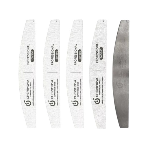 [BH003309] SET DE LIMA METALICA CHERIMOYA 12 PCS