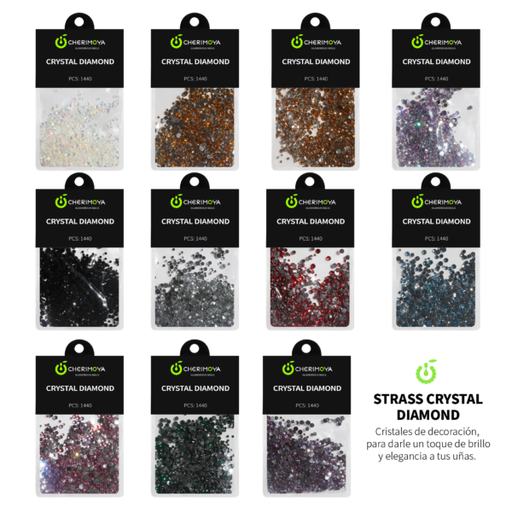 [BH011102] STRASS CHERIMOYA (MIX TAMAÑO)