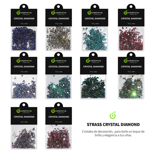 [BH011101] STRASS CHERIMOYA (MIX TAMAÑO)
