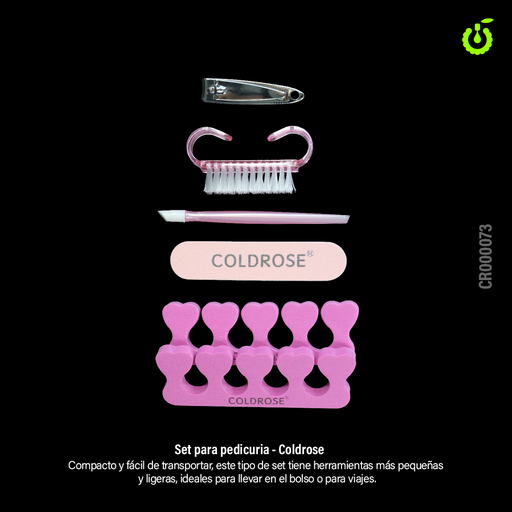 [CR000073] KIT ACCESORIOS PEDICURA (COLDROSE) 6PCS