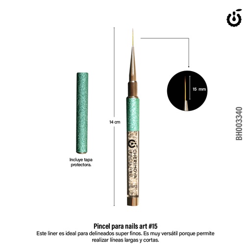 [BH003340] PINCEL LINER CHERIMOYA 15MM