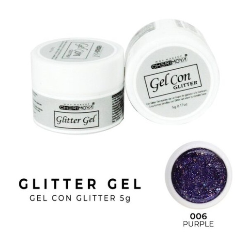 [CH016-06 PURPLE] #06 GEL CON GLITTER CHERIMOYA 5g