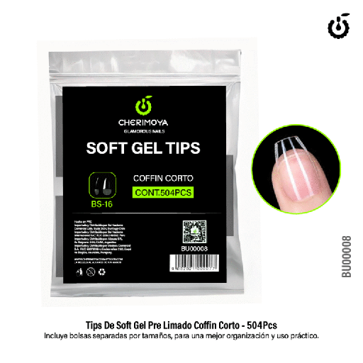 [OFERTA BU00008] Tips Soft Gel Cherimoya