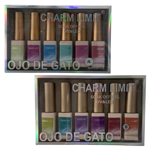 SET ESMALTE OJO DE GATO CHARM LIMIT X6