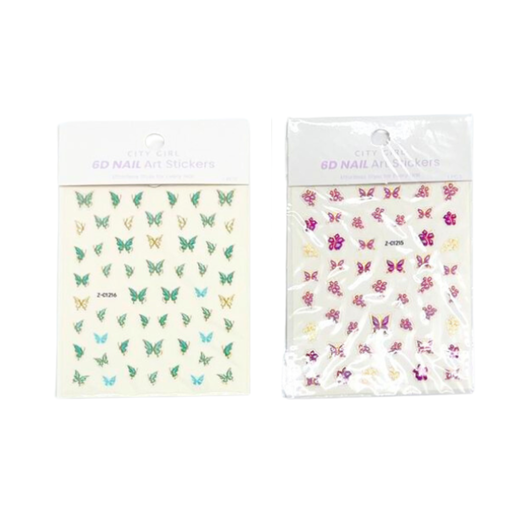 [GO-25096] STICKER CITY GIRL MARIPOSAS (6D)
