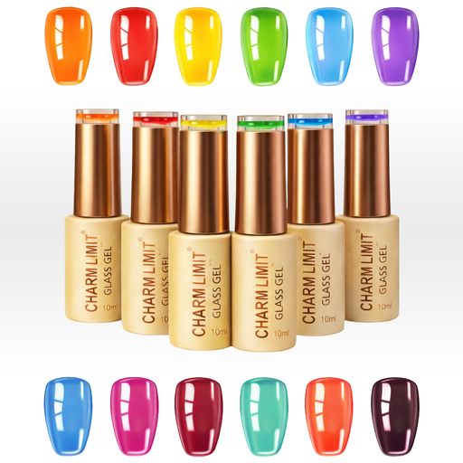 CAJA DE ESMALTES JELLY CHARM LIMIT x6