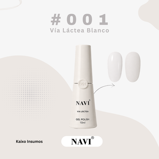 [N91015-01] Esmalte Semipermanente Navi #001 Vía Láctea Blanco