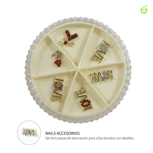 [BH011122] APLIQUES CHERIMOYA (LOVE) 6PCS