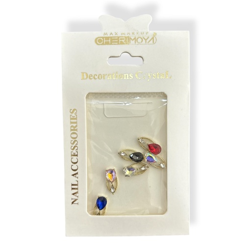 [BH011088-26] APLIQUES CRISTAL CON STRASS CHERIMOYA (SOBRE)