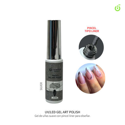 [CH104-05] ART GEL LINER CHERIMOYA (PLATEADO) 8ML