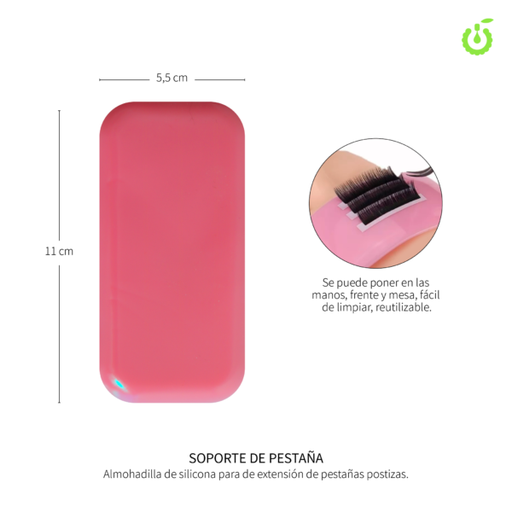 [CR000013] BASE SILICONA PORTA PESTAÑAS COLDROSE CHERIMOYA