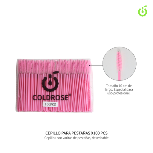 [CR000009] CEPILLO PARA PESTAÑAS X100U CHERIMOYA